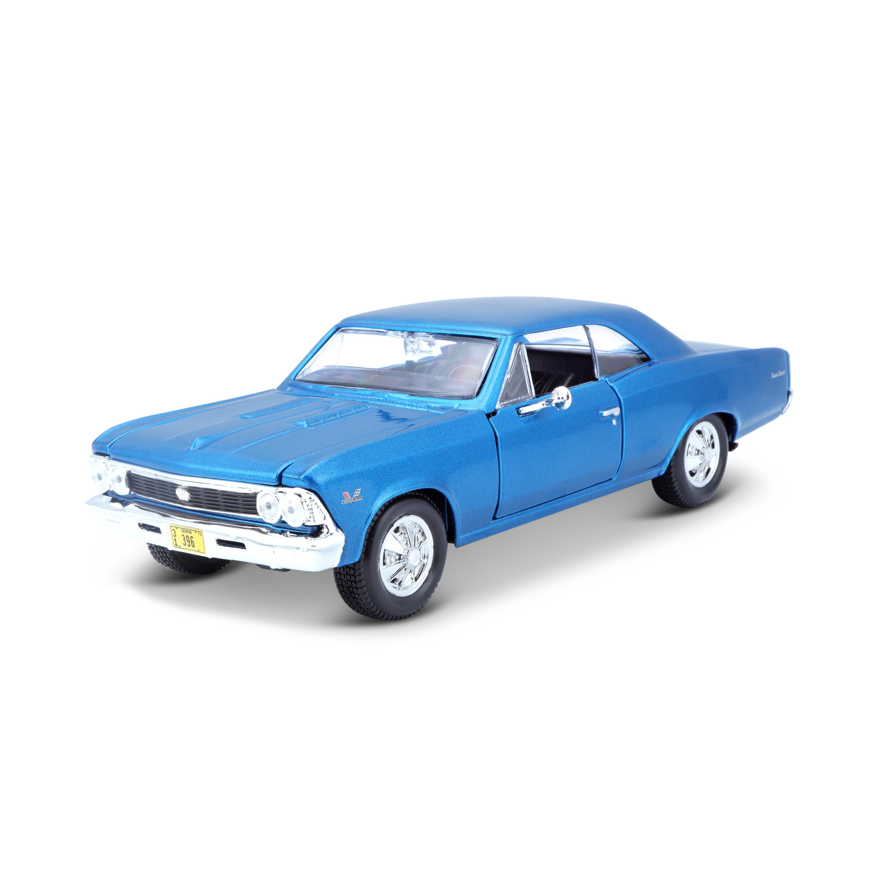 1966 Chevrolet Chevelle shops SS 396 Hardtop Blue 1/18 Scale Diecast Model Car By AUTO WORLD AMM1282 (Limited Edition)