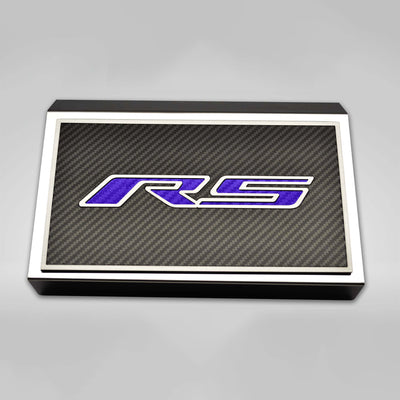 Light Gray 2016-2021 Camaro RS - Fuse Box Cover Polished w/Carbon Fiber SS Style Top Plate