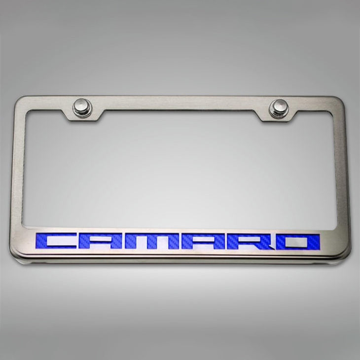 Camaro - License Plate Frame with CAMARO Lettering | Stainless Steel ...