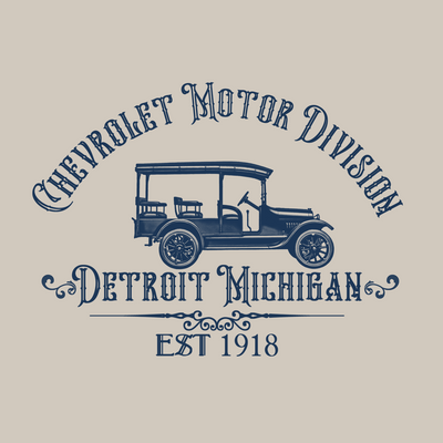 Gray 1920 Chevy Arched Text T-Shirt