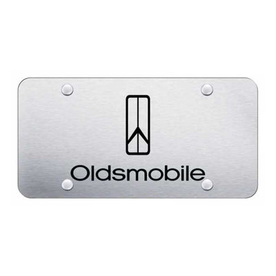 Light Gray Oldsmobile Rocket License Plate - Laser Etched Brushed