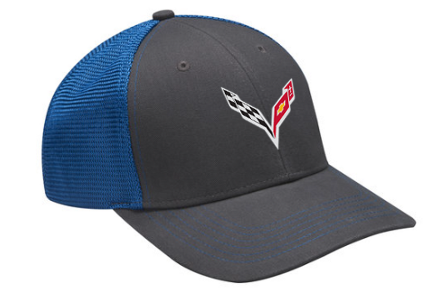 Dark Slate Gray Corvette C7 Mesh Trucker Hat