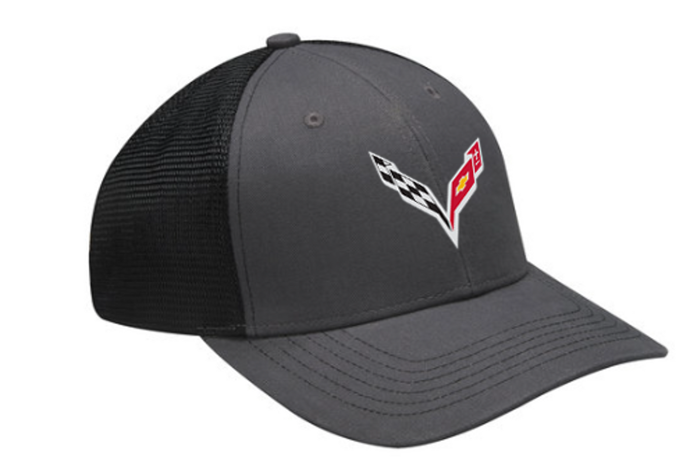 Dark Slate Gray Corvette C7 Mesh Trucker Hat