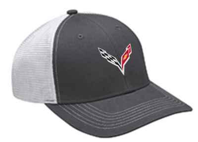 Dark Slate Gray Corvette C7 Mesh Trucker Hat