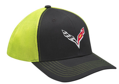 Dark Slate Gray Corvette C7 Mesh Trucker Hat