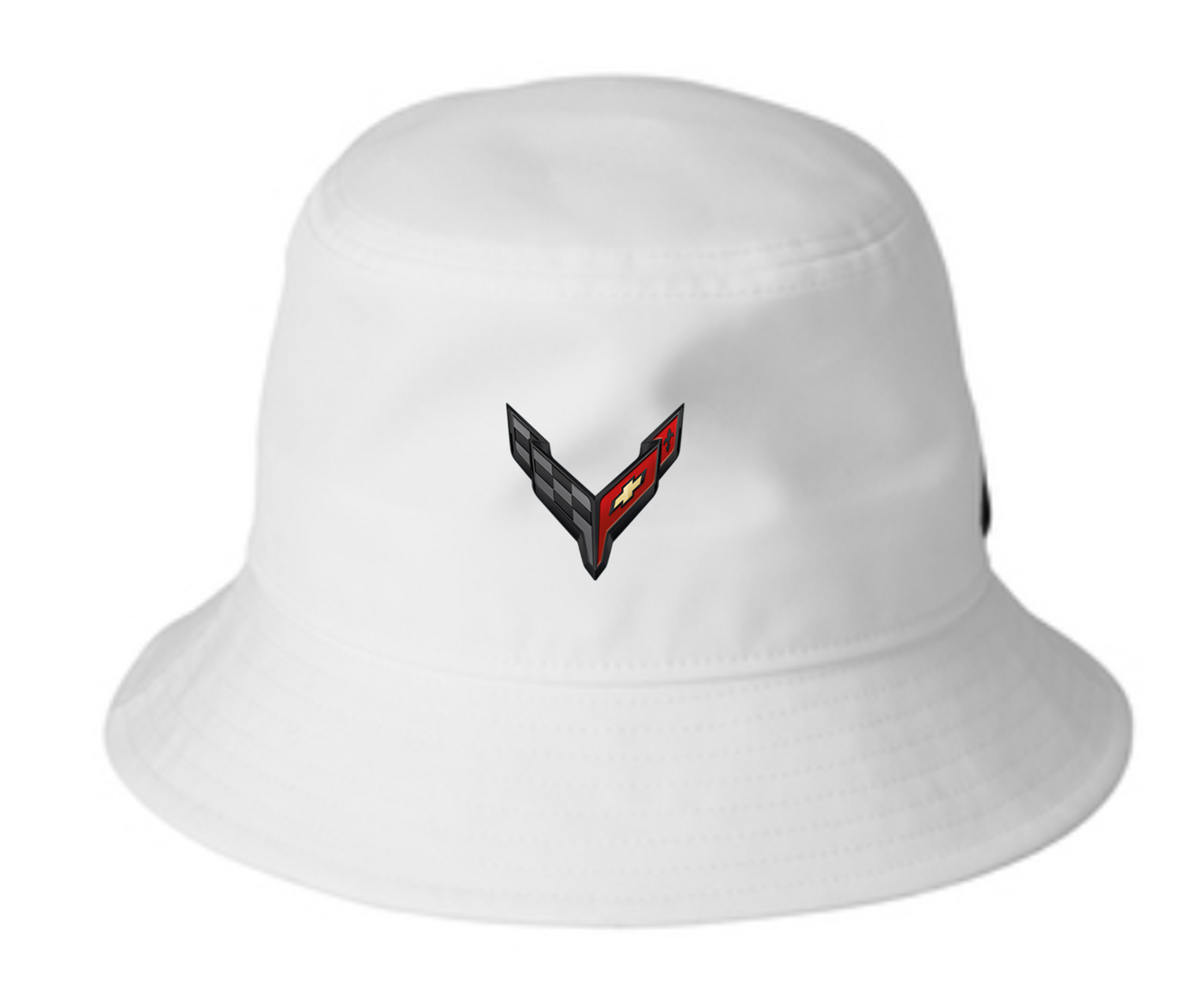 Light Gray Corvette C8 Bucket Hat