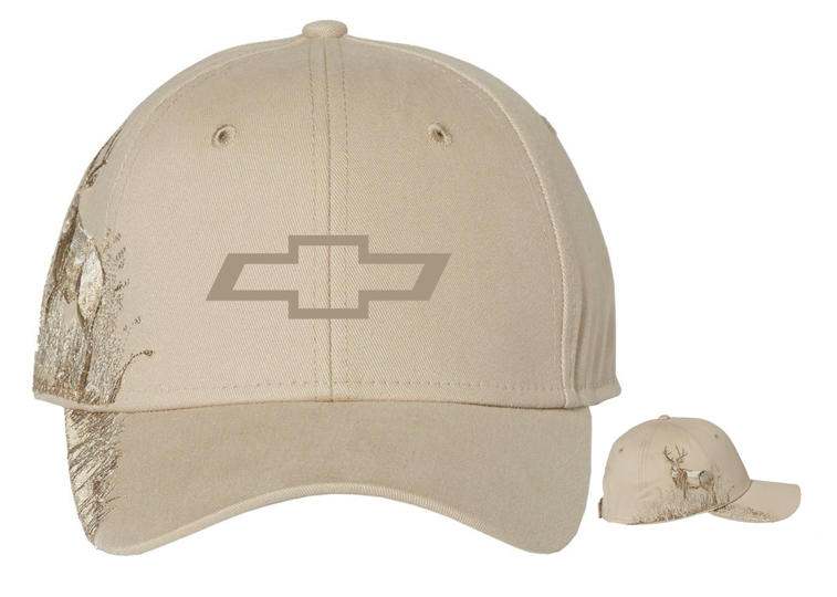 Tan Chevrolet Puff Bowtie Trucker Hat