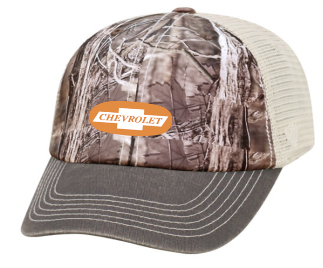 Dim Gray Chevrolet Bowtie Camo Offroad Cap