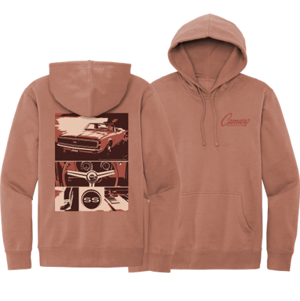 Rosy Brown Chevrolet Camaro Panel Hoodie