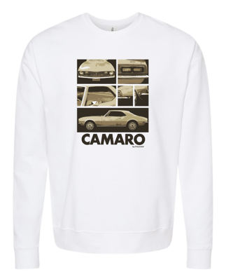 White Smoke Vintage Chevrolet Camaro Graphic Crewneck