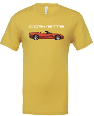 Dark Khaki Corvette C6 Side Graphic T-Shirt