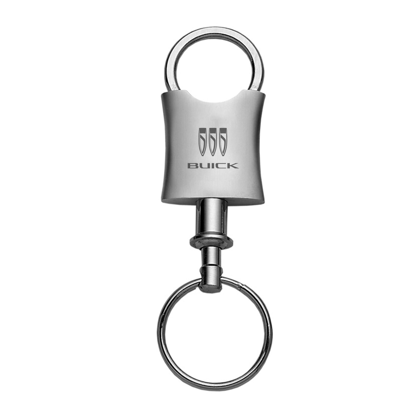 Gray Buick Curved Ring Top Keychain