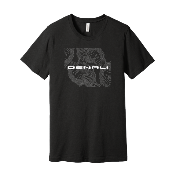 Dark Slate Gray Denali Topography Graphic T-Shirt