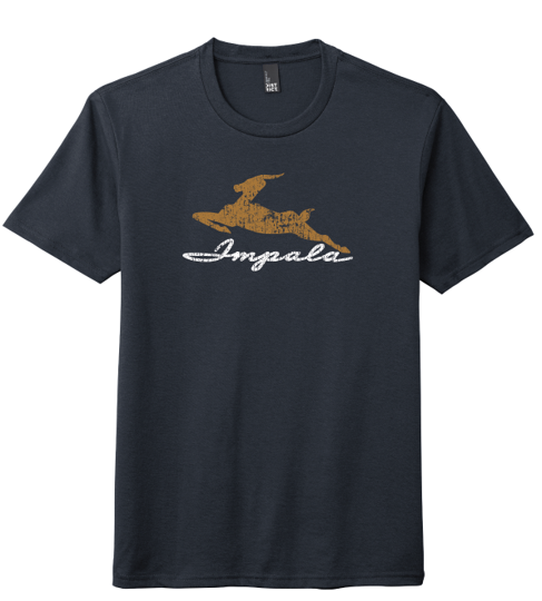 Dark Slate Gray Impala Retro Graphic T-Shirt