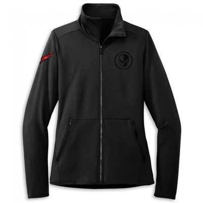 Black Corvette Racing Jake Women's Stretch Full-Zip Fleece