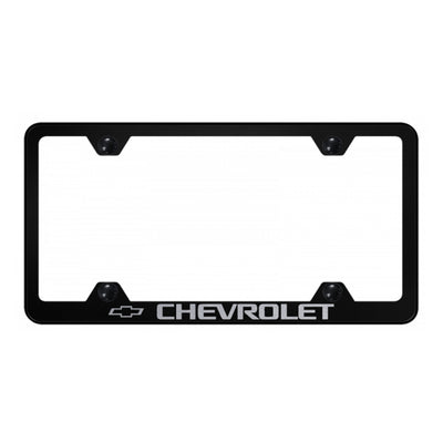 Black Chevrolet Steel Wide Body Frame - Laser Etched Black