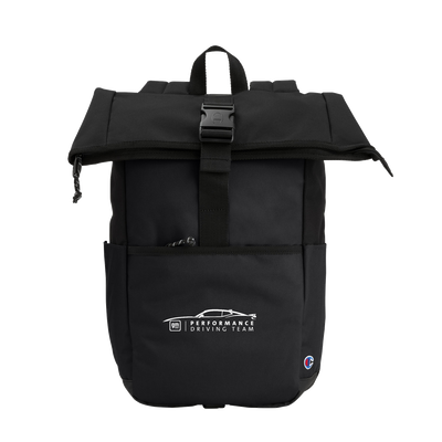 Black PDT Champion Roll Top Travel Backpack