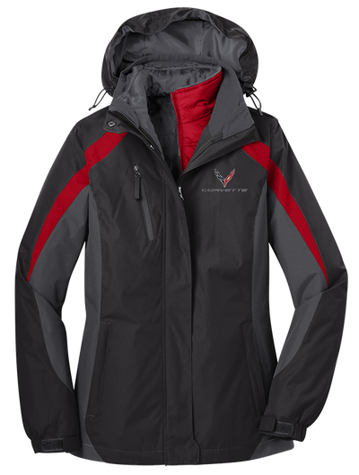 Dark Slate Gray Ladies Corvette Colorbock 3 in 1 Jacket