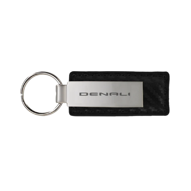 Black DENALI Large Carbon Metal Keychain