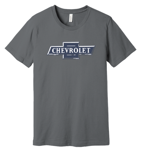 Dim Gray Chevrolet Distressed Vintage Bowtie T-Shirt