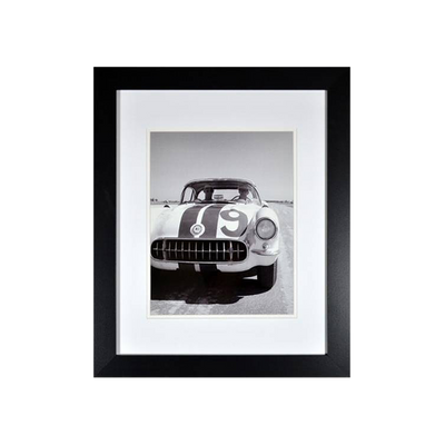 Black Framed Historic C1 Corvette Racing Print