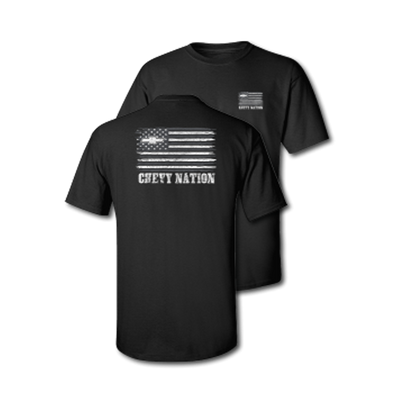 Dark Slate Gray America Chevy Nation Black T-Shirt